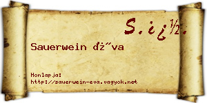 Sauerwein Éva névjegykártya