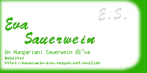 eva sauerwein business card